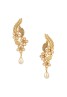 Lootkabazaar Gold Plated Chandelier Champagne Crystle With Pearl Hanging Earring For Women (JEGH81810)